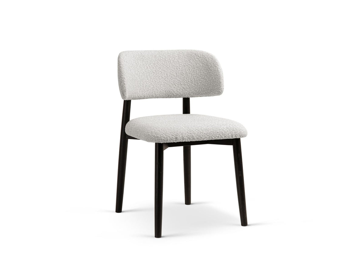 Sedia in Velluto, "Evan", 1 Posto, 49.5x51x77 - Grigio Chiaro