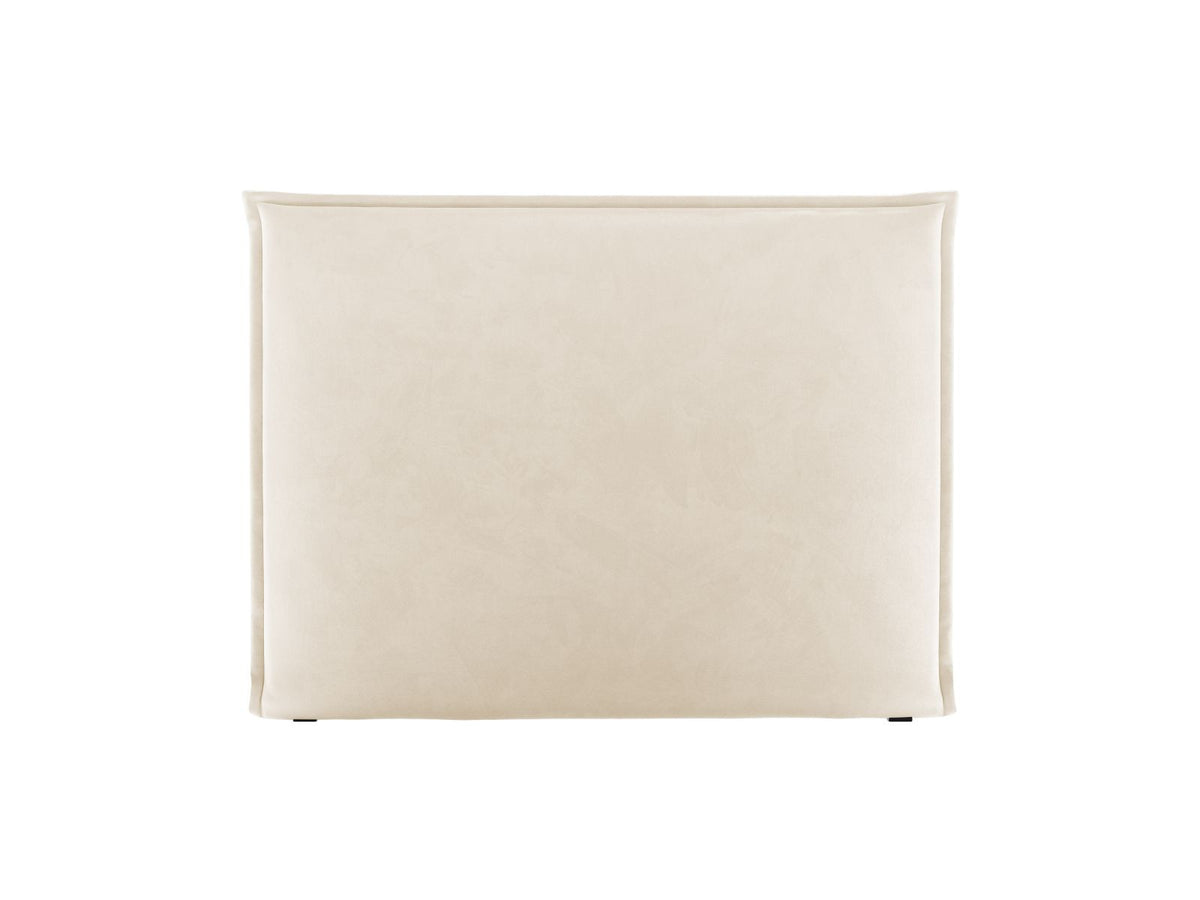Testata in Velluto, "Monica", 200x8x120 - Beige