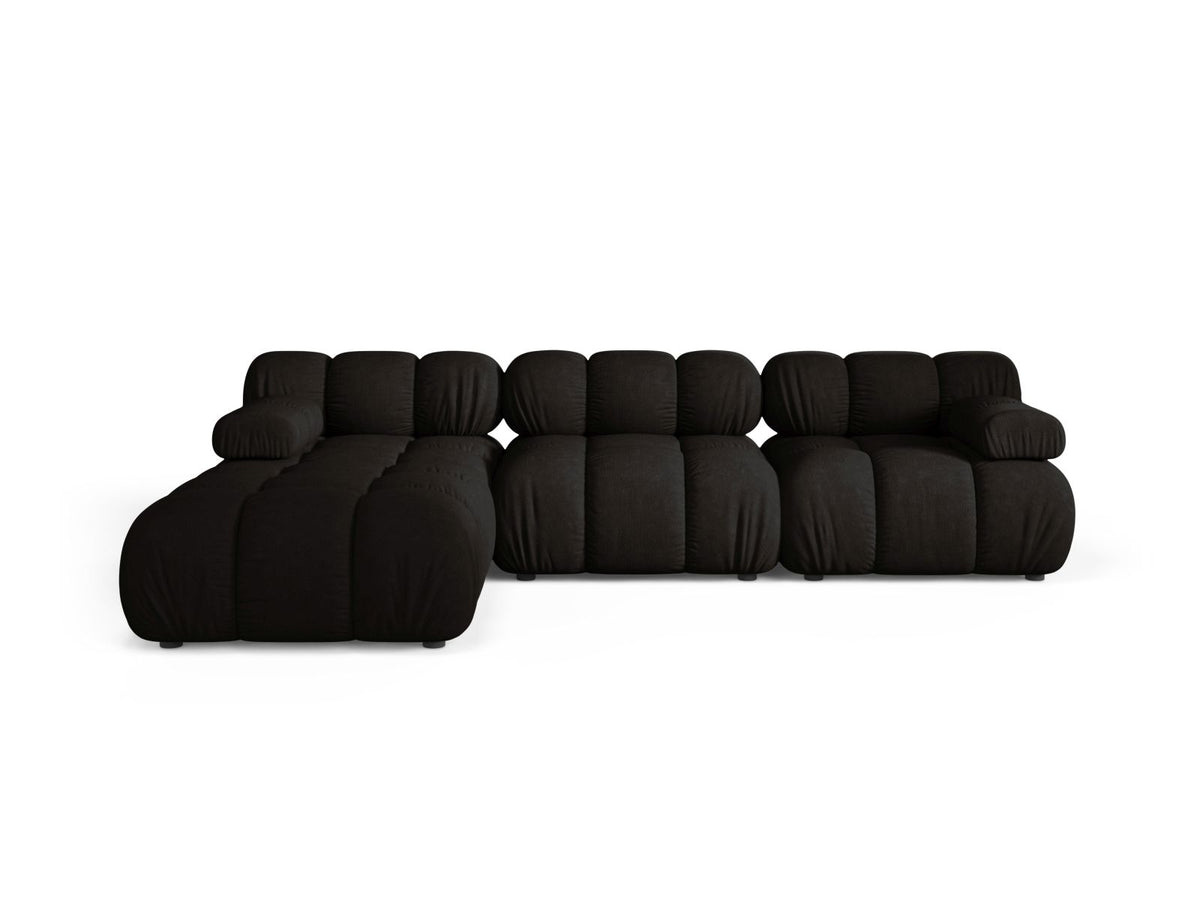 Divano Modulare, "Bellis", 4 Posti, 282x188x70 - Nero
