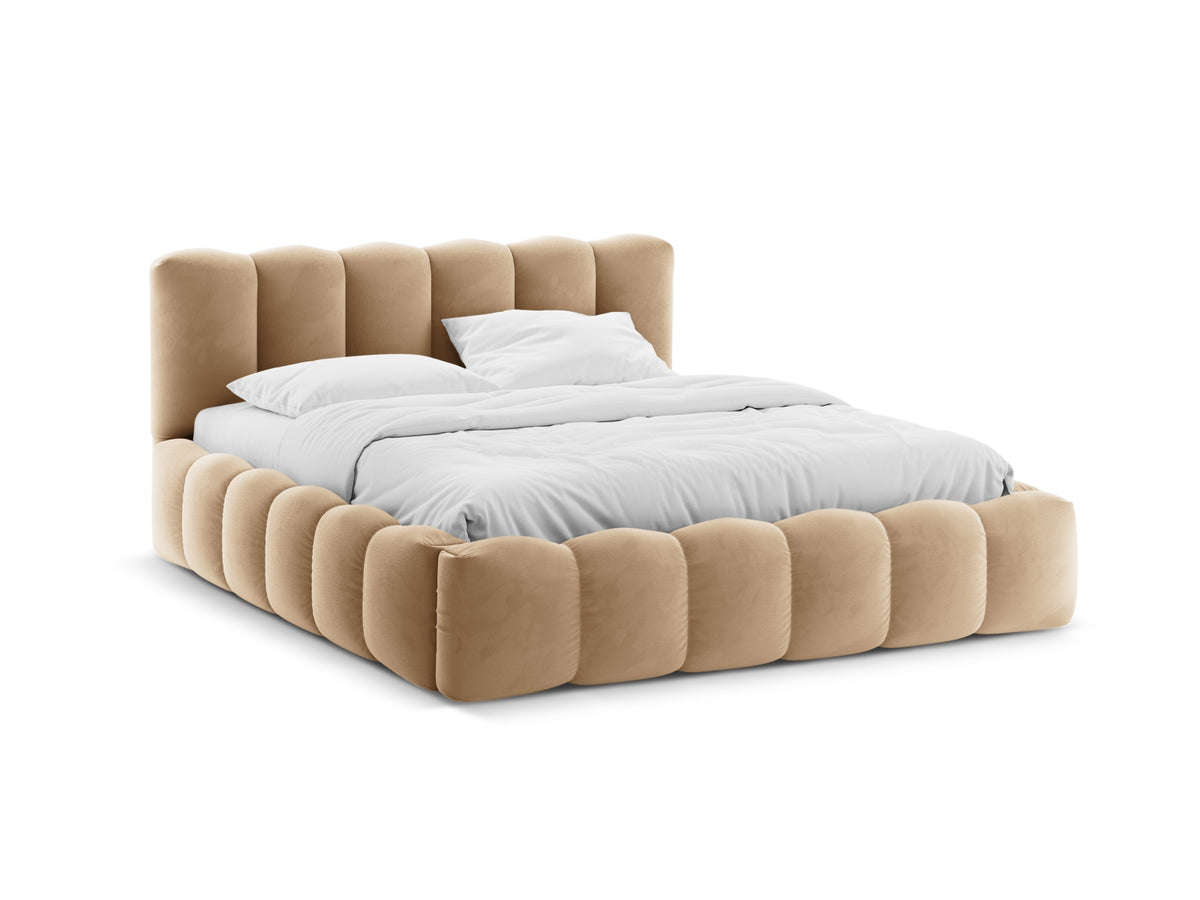 Letto Contenitore con Testata Lupine - Sabbia 200x200