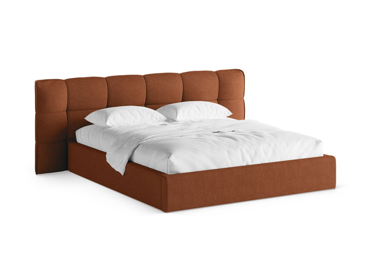 Letto Contenitore con Testata Eric Gambe plastica nera - Mattone 200x200