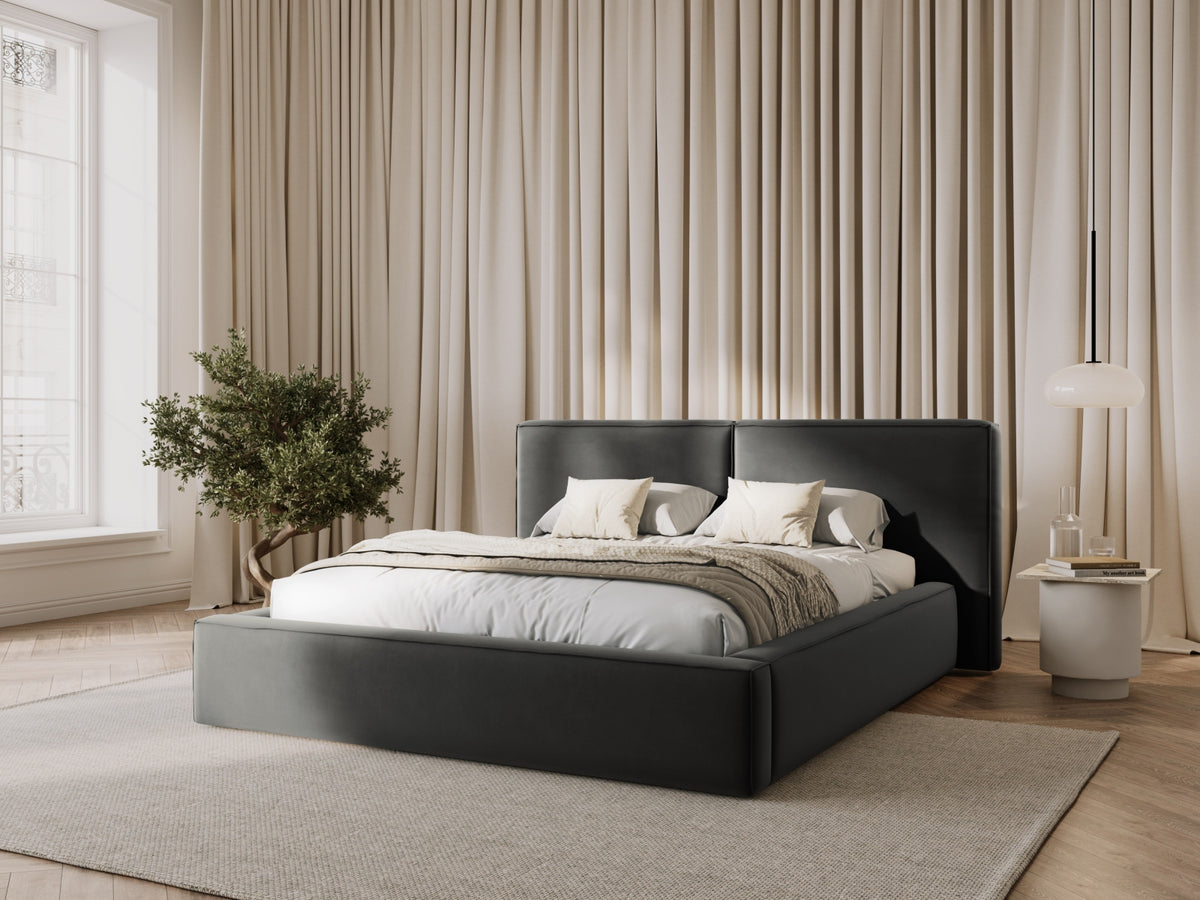Letto contenitore con testiera doppia, "Jodie", 228x234x97,5