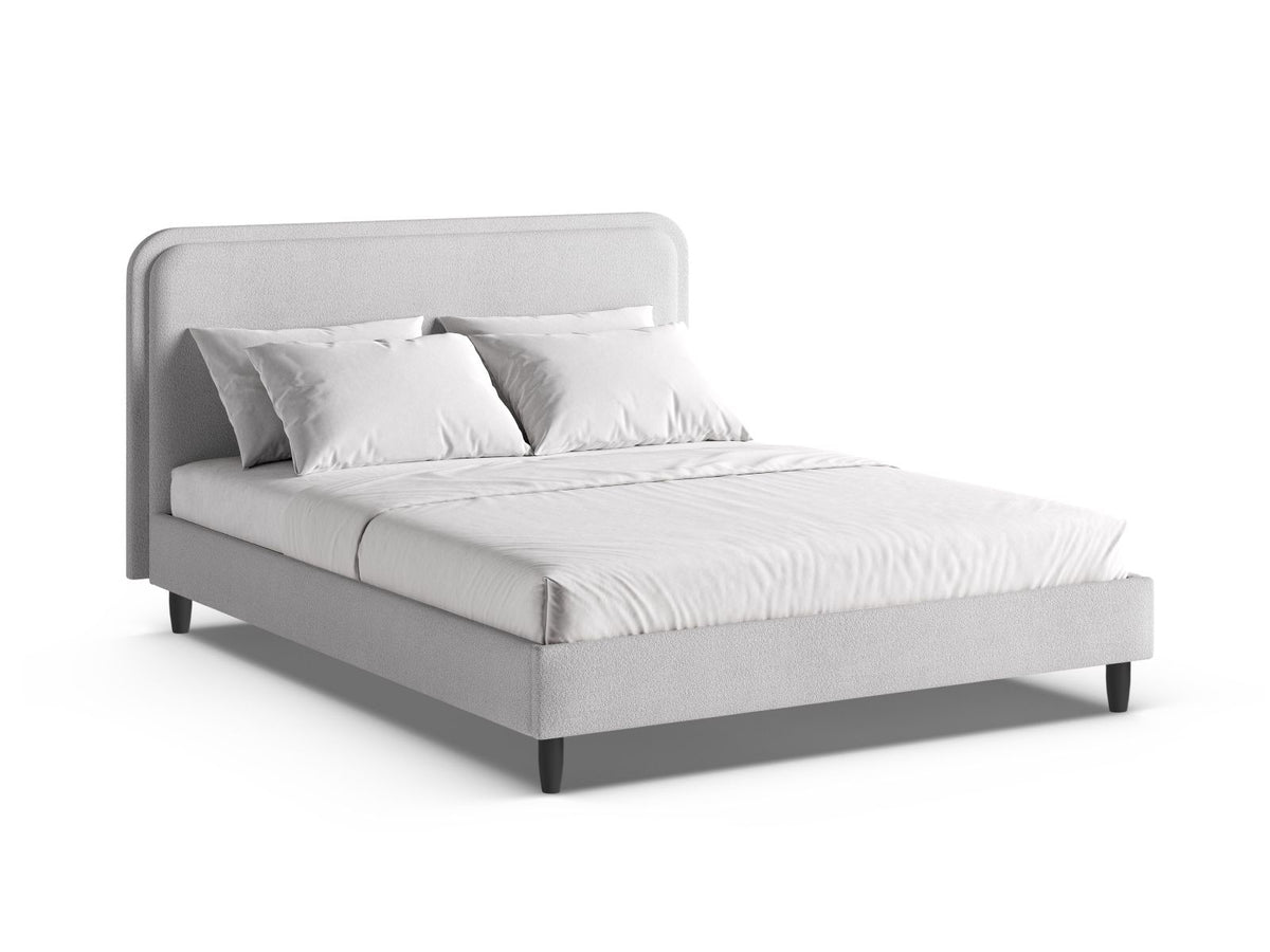 Letto con Testata, "Aveline", 214x195x117 - Grigio Chiaro