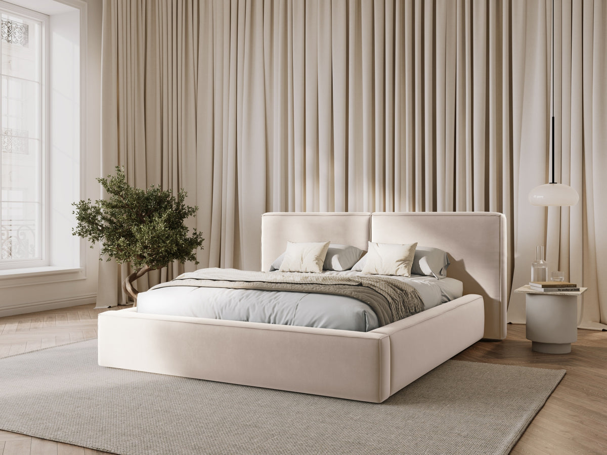 Letto contenitore con testiera doppia, "Jodie", 228x214x97,5