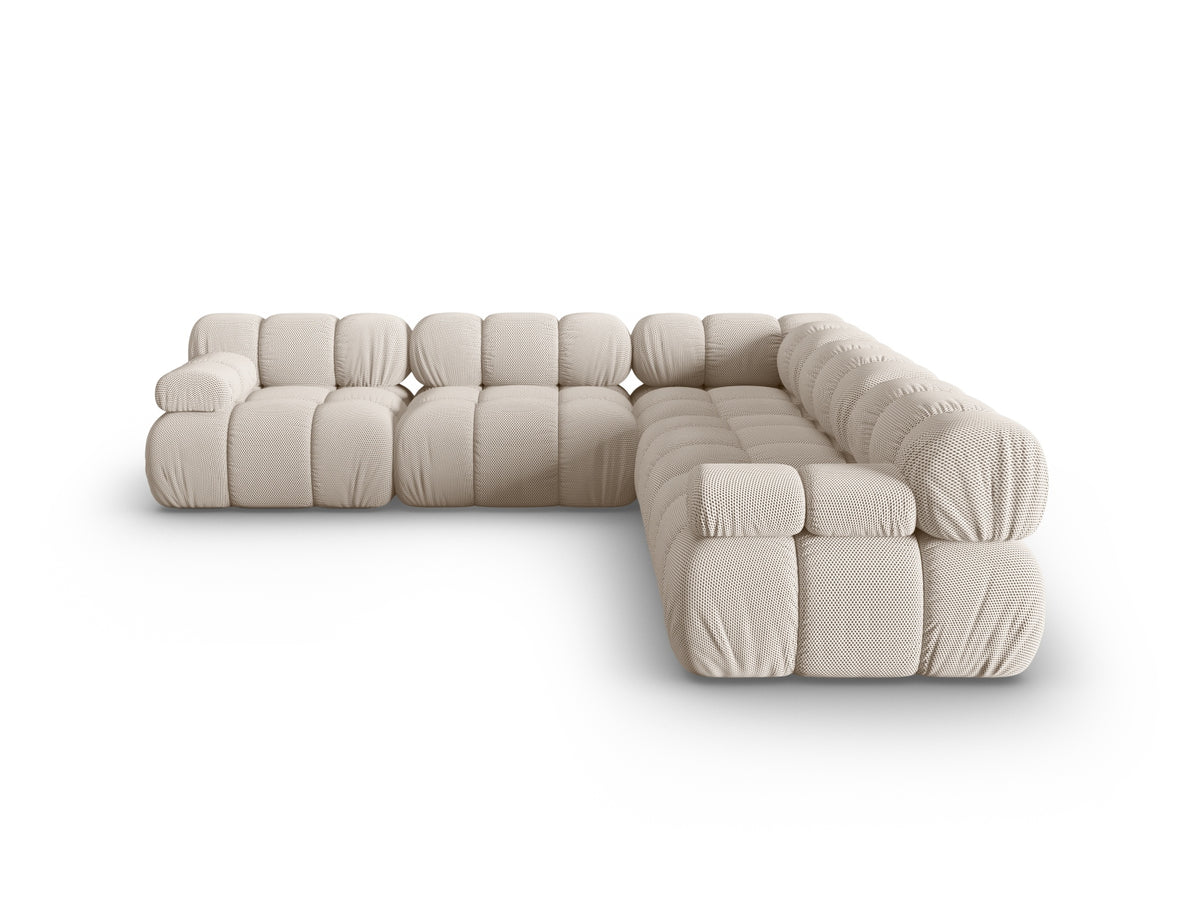 Divano Angolare Simmetrico, "Bellis", 5 Posti, 282x282x70 - Beige Chiaro