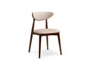Sedia in Velluto, "Rina", 1 Posto, 47.5x48x79 - Beige Mandorla
