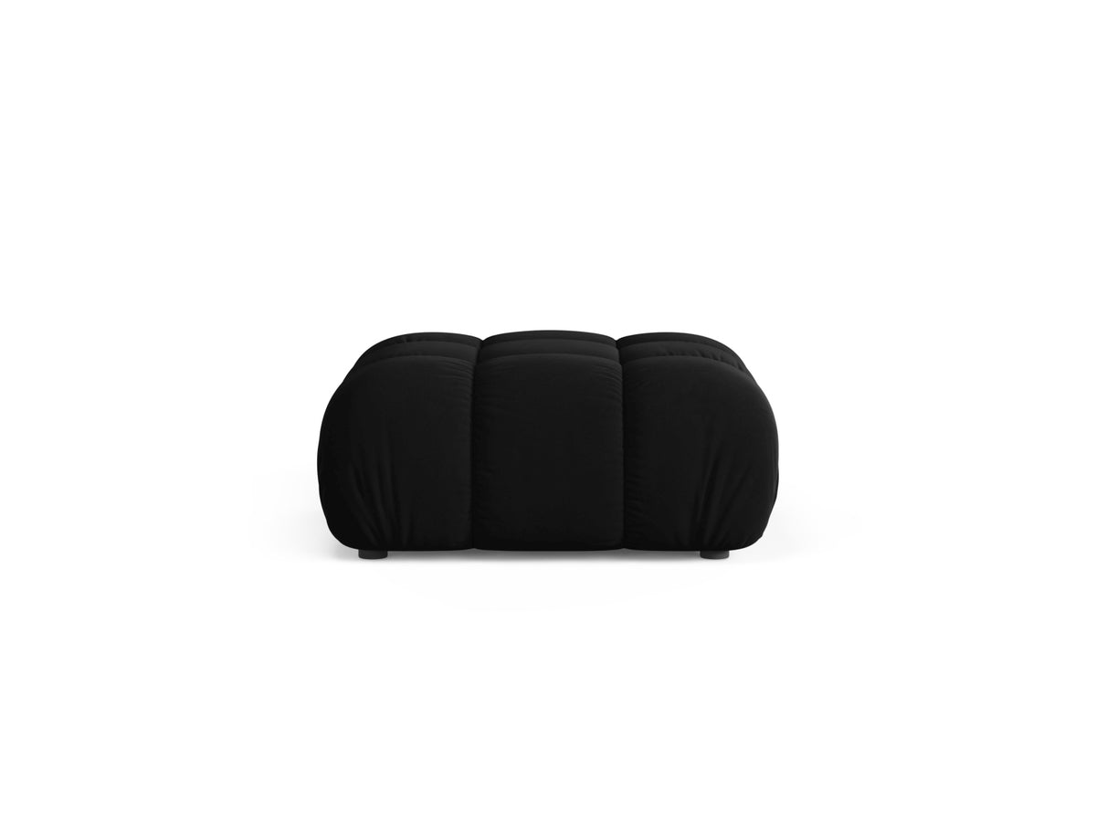 Pouf in Velluto, "Bellis", 1 Posto, 94x94x43 - Nero