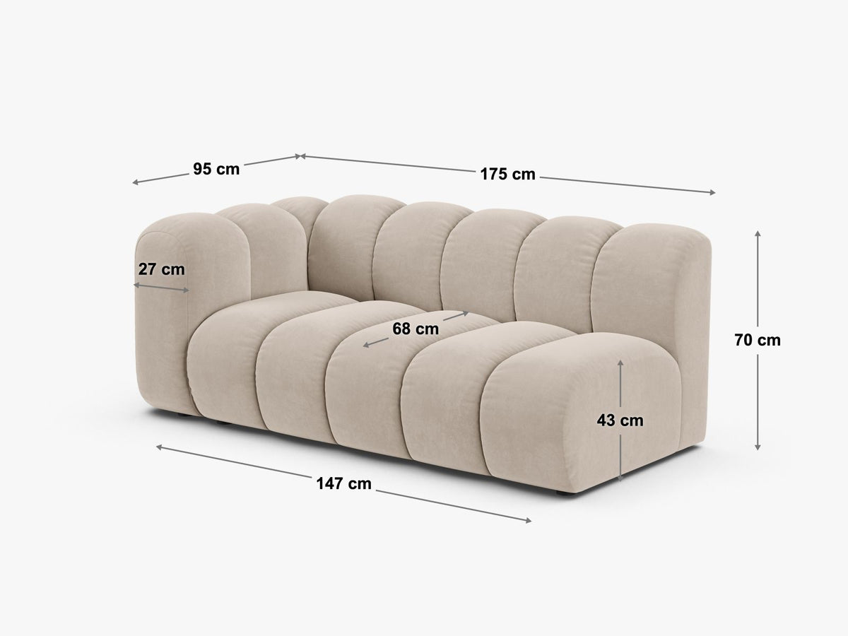 Divano Componibile Lupine, 3 Posti, 95x175x70