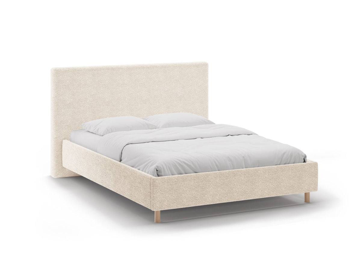 Letto Contenitore con Testata Eloise - Beige Chiaro 160x200