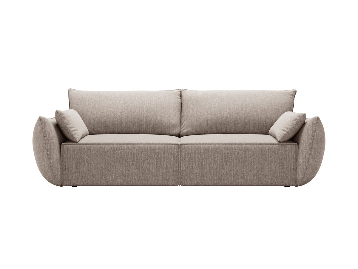 Divano Letto con Contenitore, "Kaelle", 3 Posti, 244x97x91 - Beige