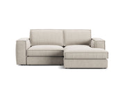 Divano Angolare Modulare Destro, "Pola", 2 Posti, 226x158x88 - Sabbia