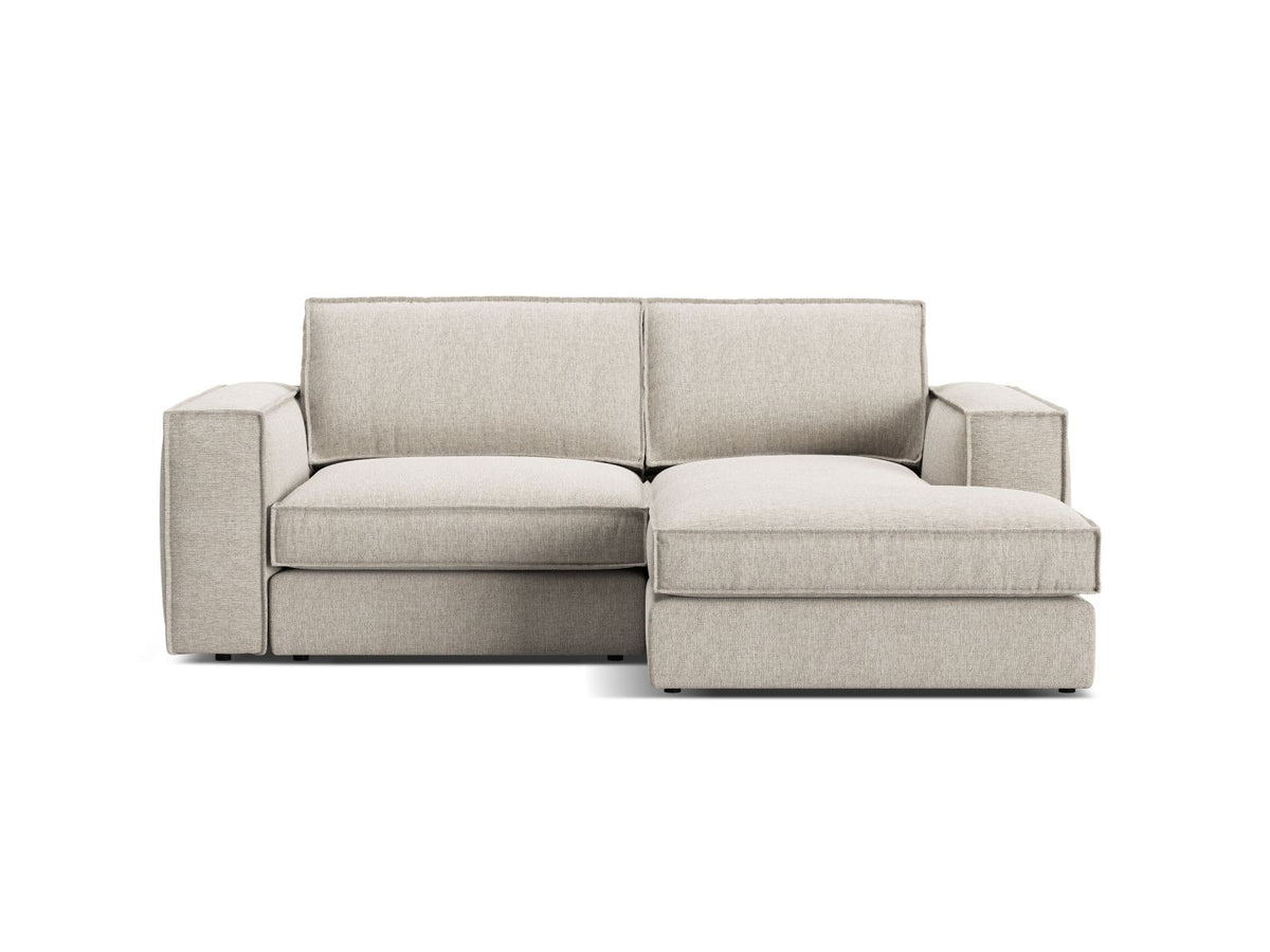 Divano Angolare Modulare Destro, "Pola", 2 Posti, 226x158x88 - Sabbia