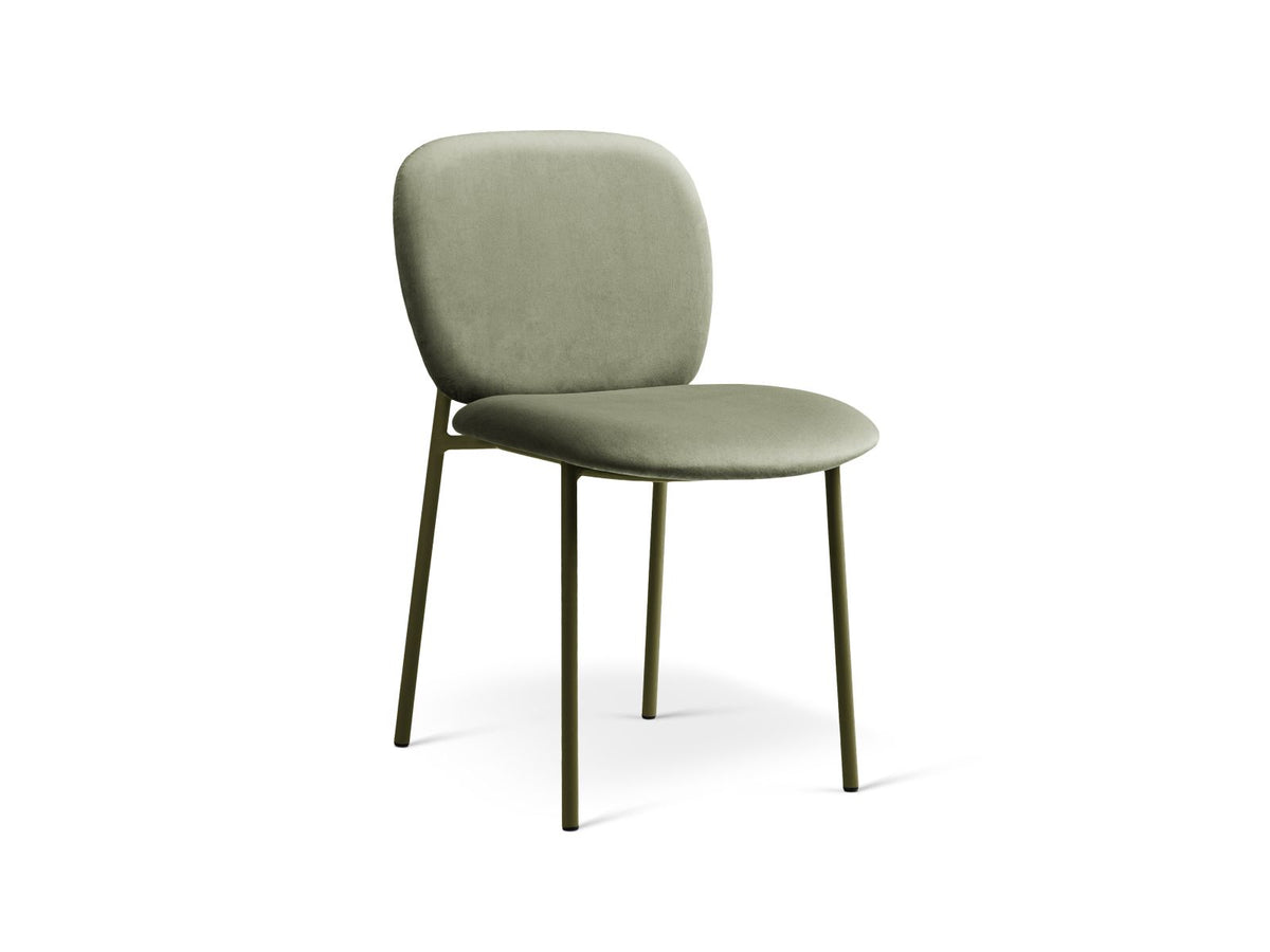 Sedia in Velluto, "Caroline", 1 Posto, 49x61x79 - Verde