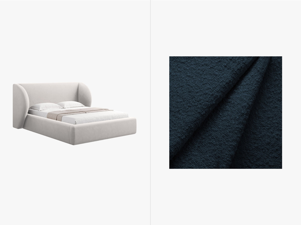 Letto Contenitore con Testata Miley - Blu Scuro 180x200