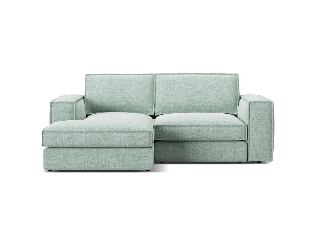 Divano Angolare Modulare Sinistro, "Pola", 2 Posti, 226x158x88 - Menta