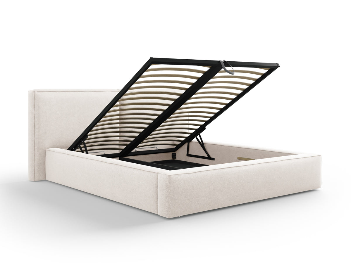 Letto contenitore con testiera doppia, "Jodie", 228x214x97,5