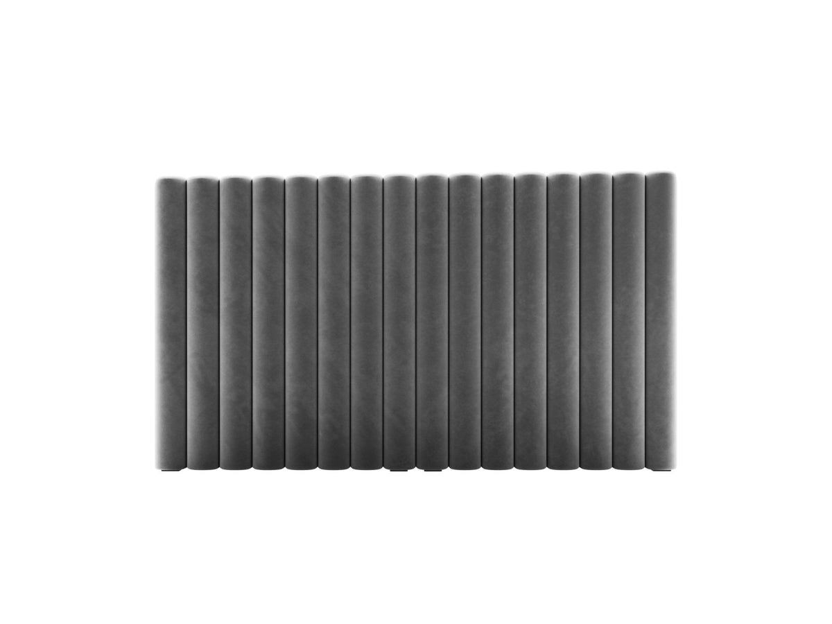 Testata in Velluto, "Mistero", 160x13x95 - Grigio
