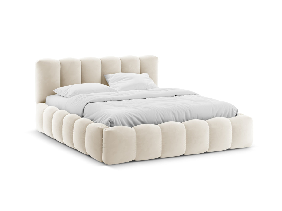 Letto Contenitore con Testata Lupine - Beige 180x200