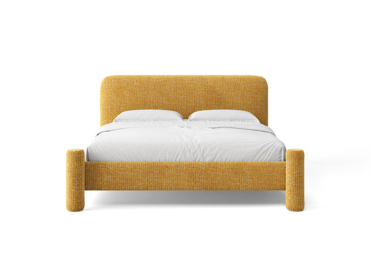 Letto con Testata Vera - Senape 160x200
