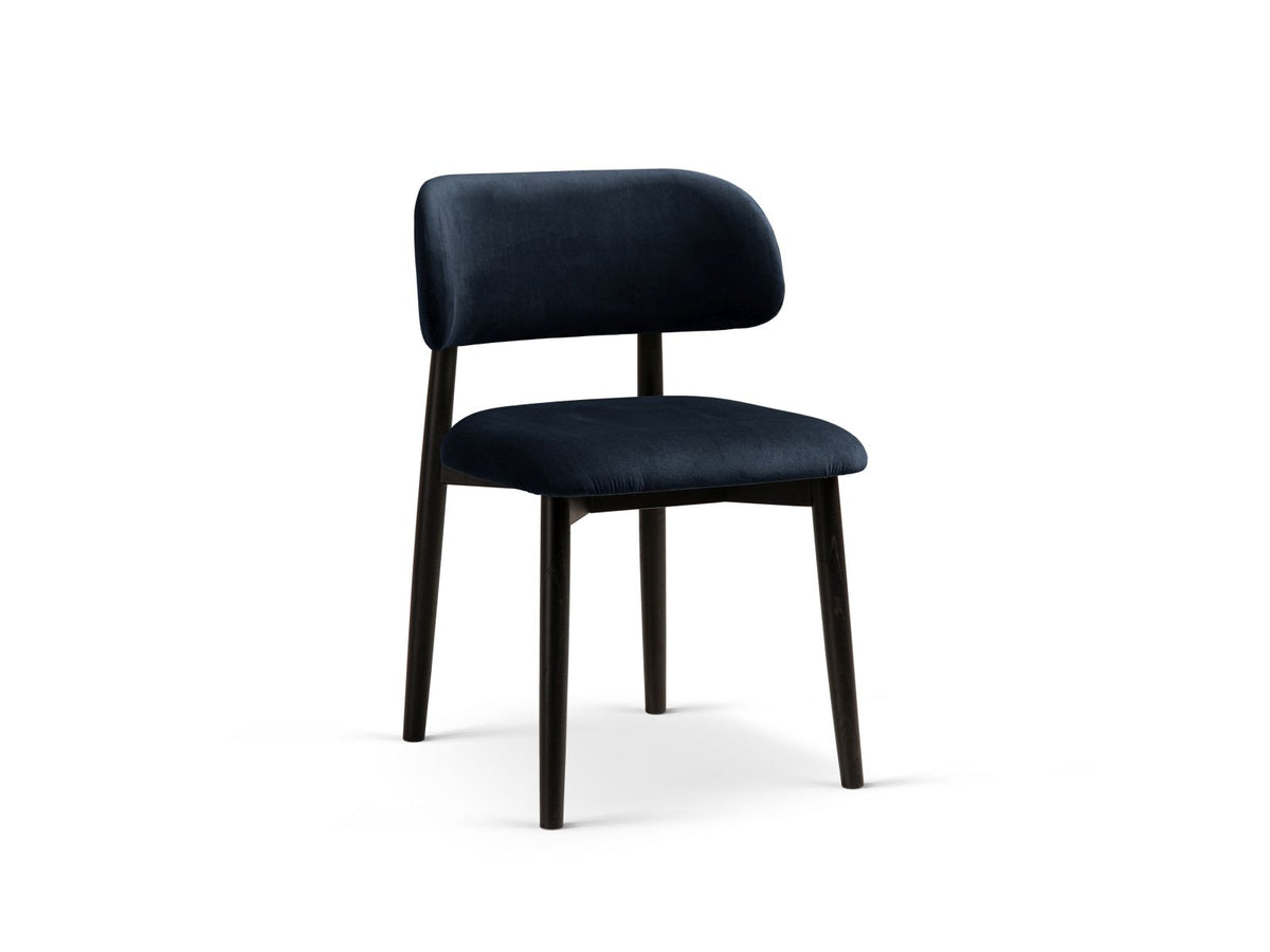Sedia in Velluto, "Evan", 1 Posto, 49.5x51x77 - Blu Royal