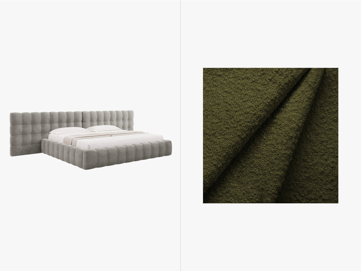 Letto Contenitore con Testata Doppia Mamaia - Verde Oliva Scuro 200x200