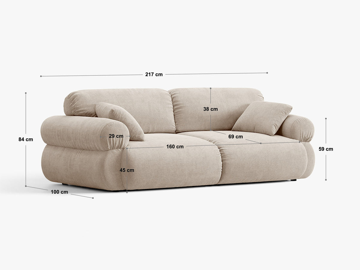 Divano Ophelia, 3 Posti, 100x217x84