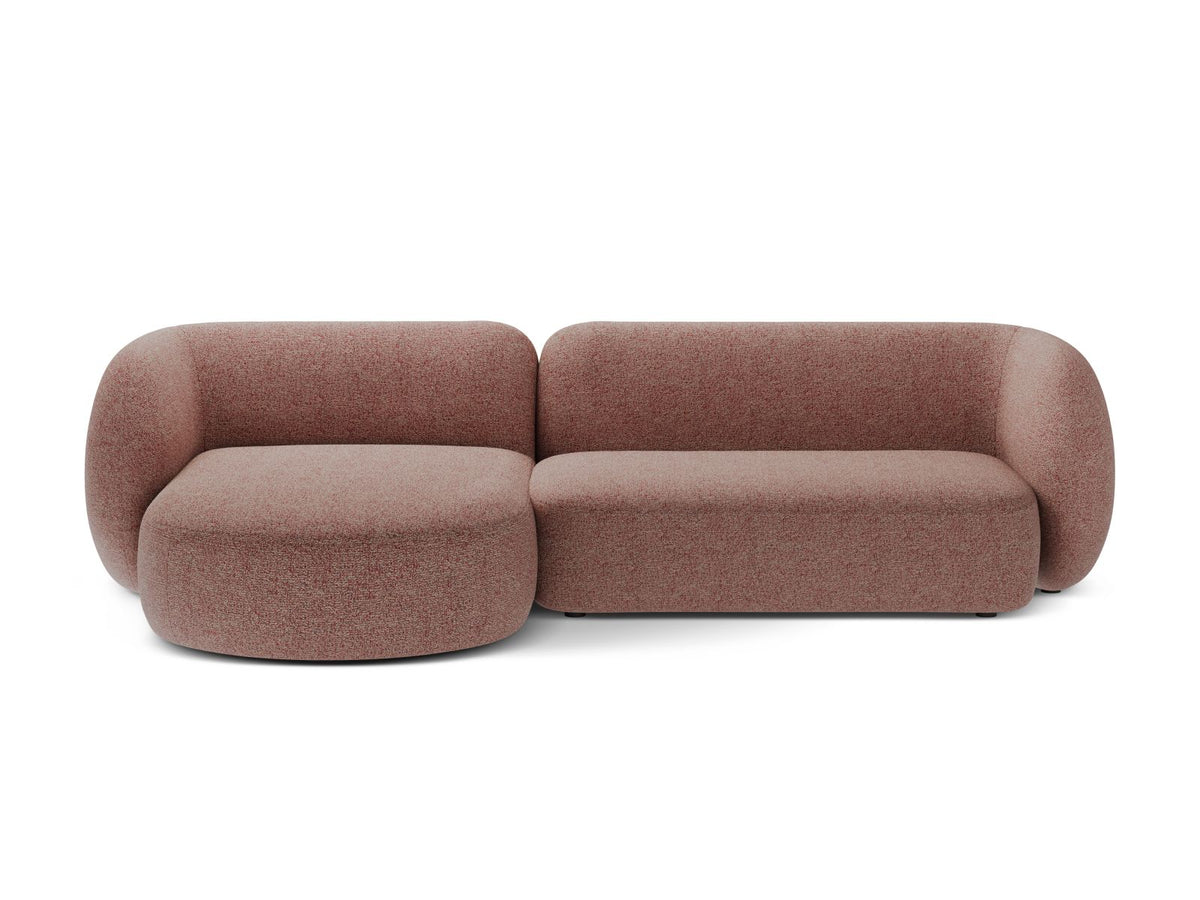 Divano Angolare Modulare Sinistro, "Kate", 3 Posti, 285x176x76 - Rosa Melange