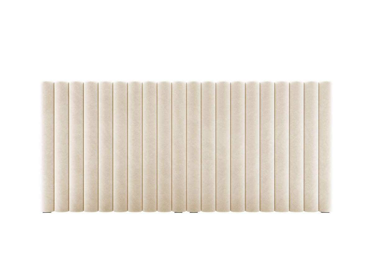 Testata in Velluto, "Mistero", 200x13x95 - Beige
