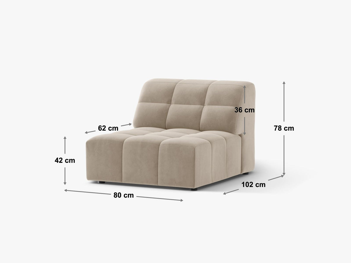 Modulo senza Braccioli Jennifer, 1 Posto, 102x80x78