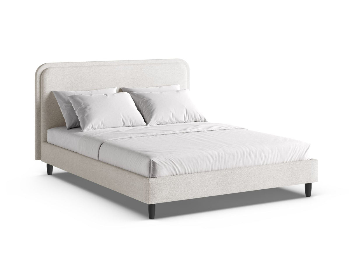 Letto con Testata, "Aveline", 214x195x117 - Bianco