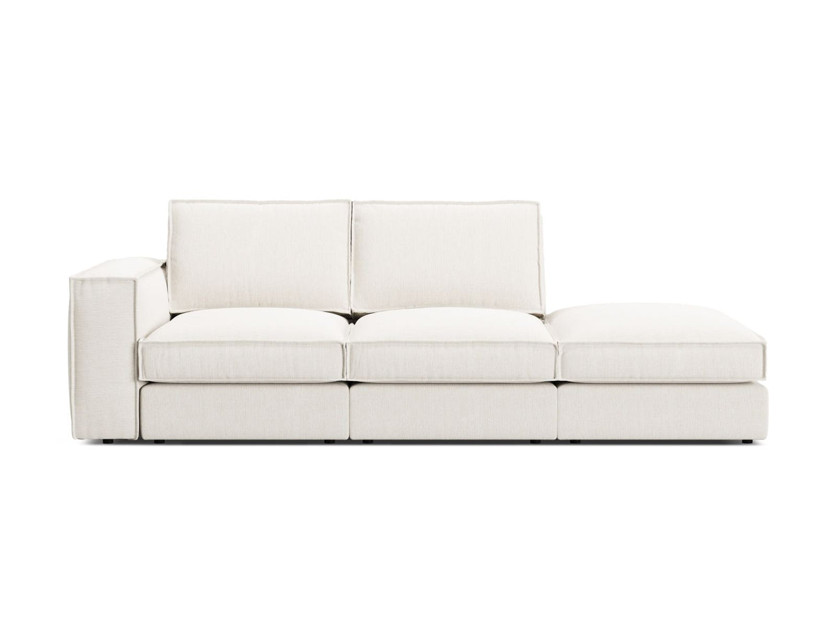 Divano Modulare Aperto Destro, "Pola", 3 Posti, 259x103x88 - Bianco