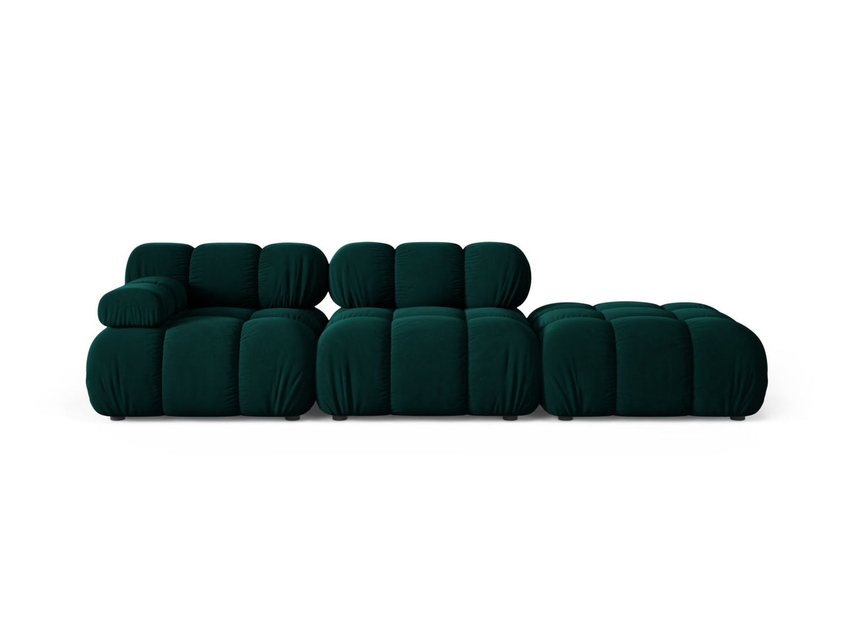 Divano Modulare Destro in Velluto, "Bellis", 4 Posti, 282x94x70 - Petrolioio Profondo