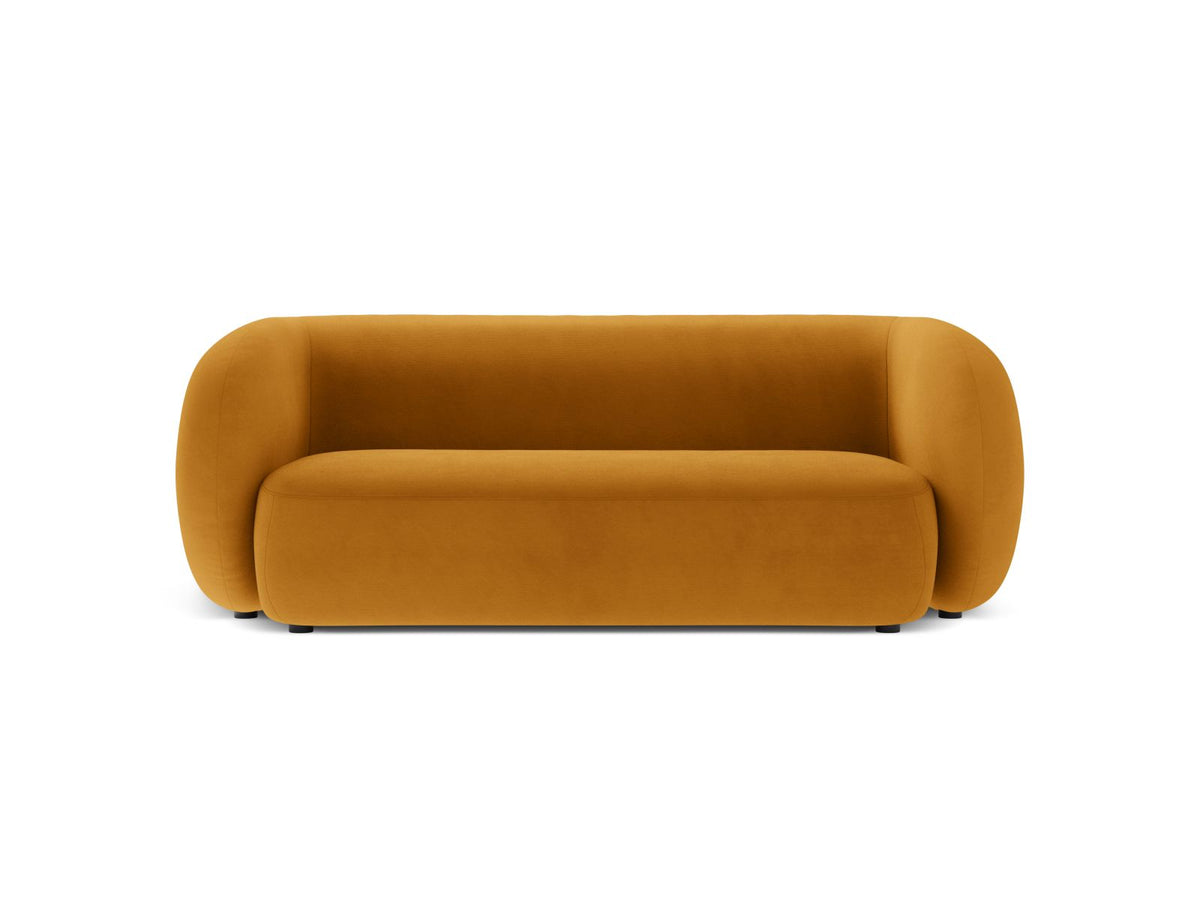 Divano Modulare in Velluto, "Kate", 2 Posti, 183x99x76 - Giallo