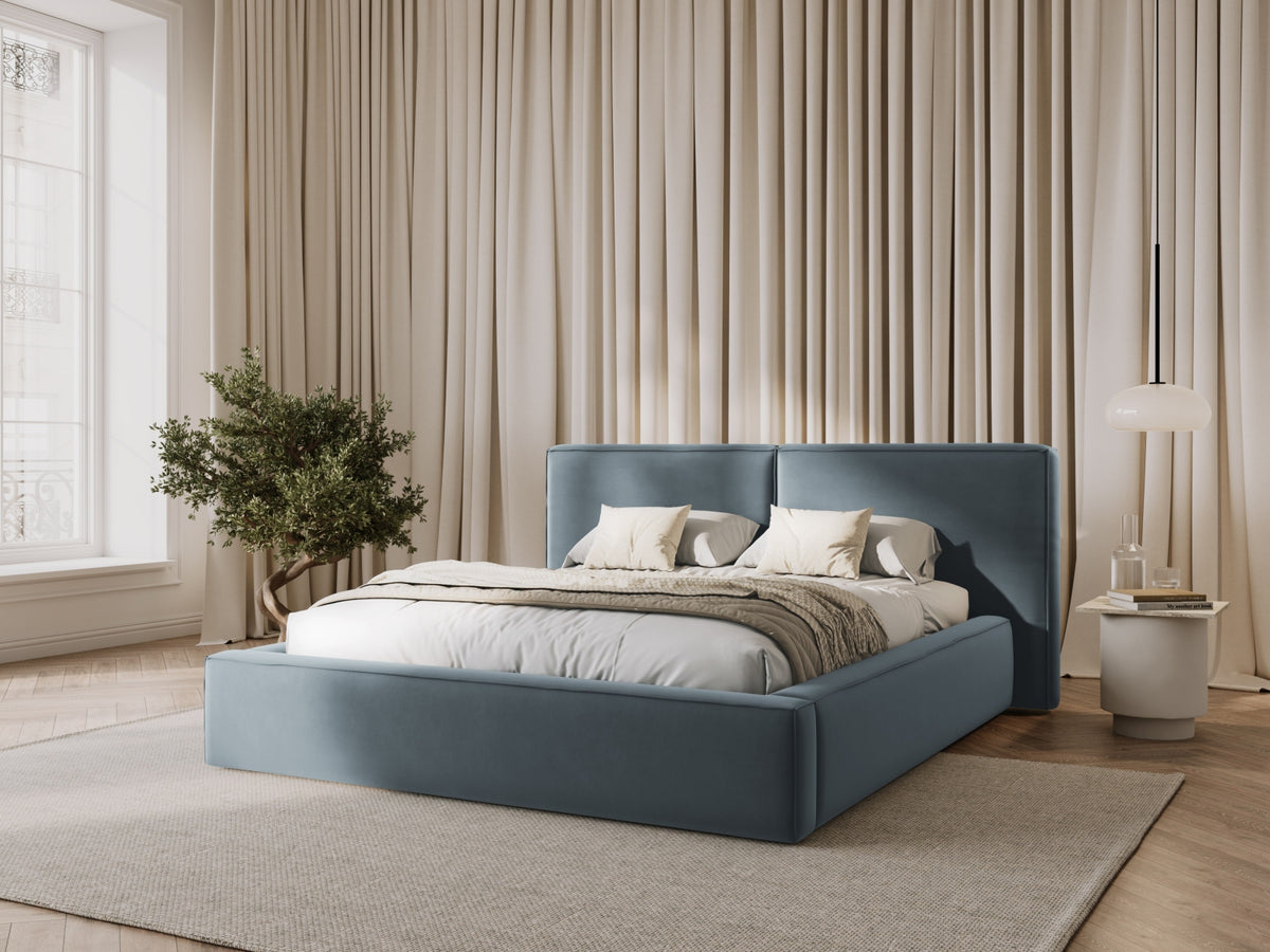 Letto contenitore con testiera doppia, "Jodie", 228x214x97,5