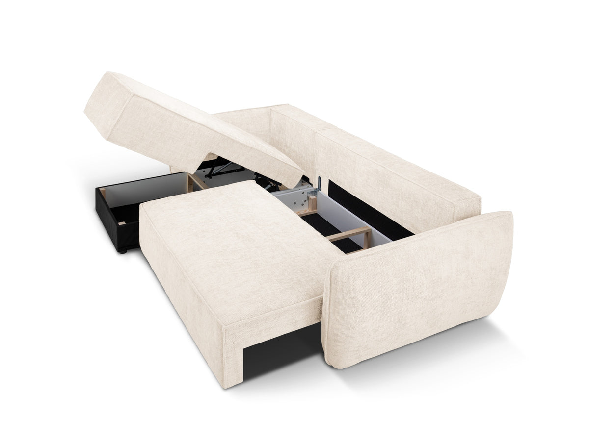 Divano angolare con funzione letto e box, "Kaelle", 4 posti, 252x165x87