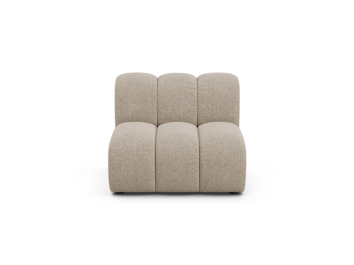 Modulo senza Braccioli, "Lupine", 1 Posto, 92x95x70 - Beige Scuro