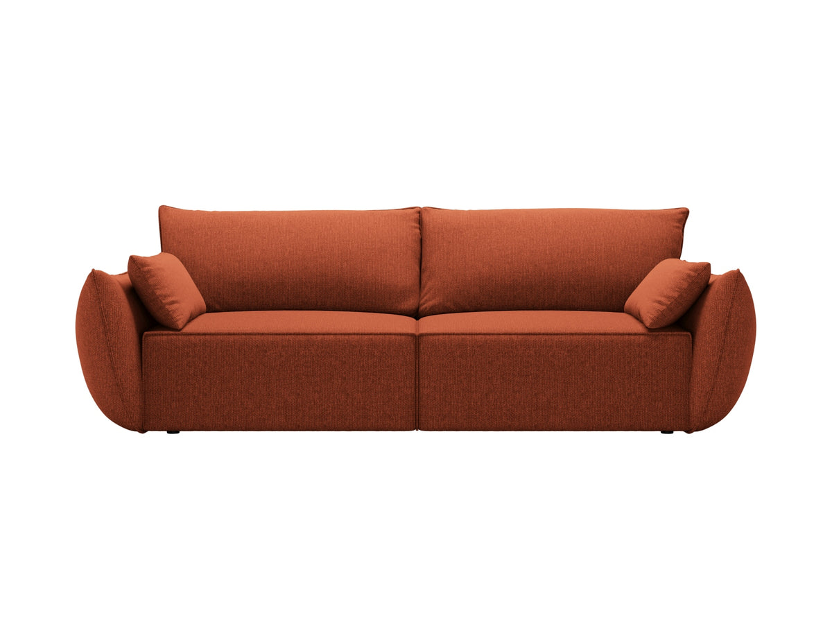 Divano Letto con Contenitore, "Kaelle", 3 Posti, 244x97x91 - Terracotta