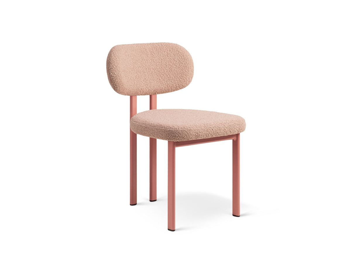 Sedia in Velluto, "Sam", 1 Posto, 51x52x82 - Rosa Cipria