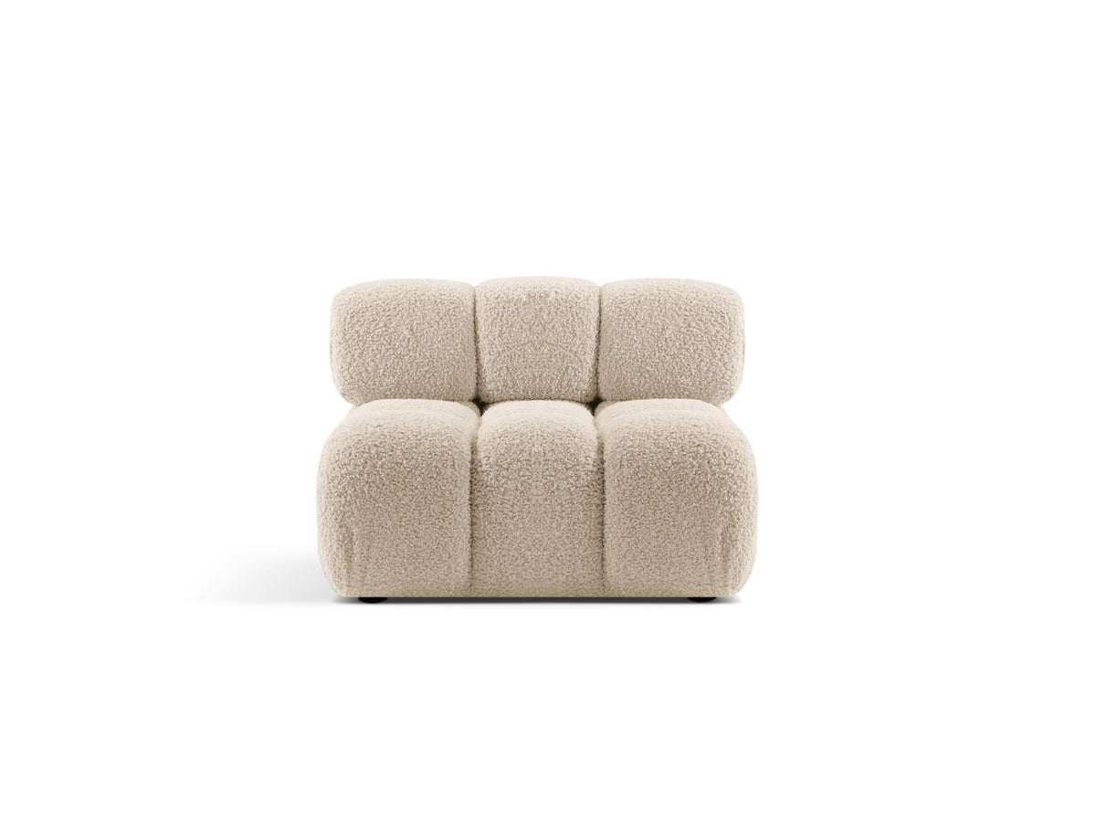 Modulo senza Braccioli, "Bellis", 1 Posto, 94x94x70 - Beige Chiaro