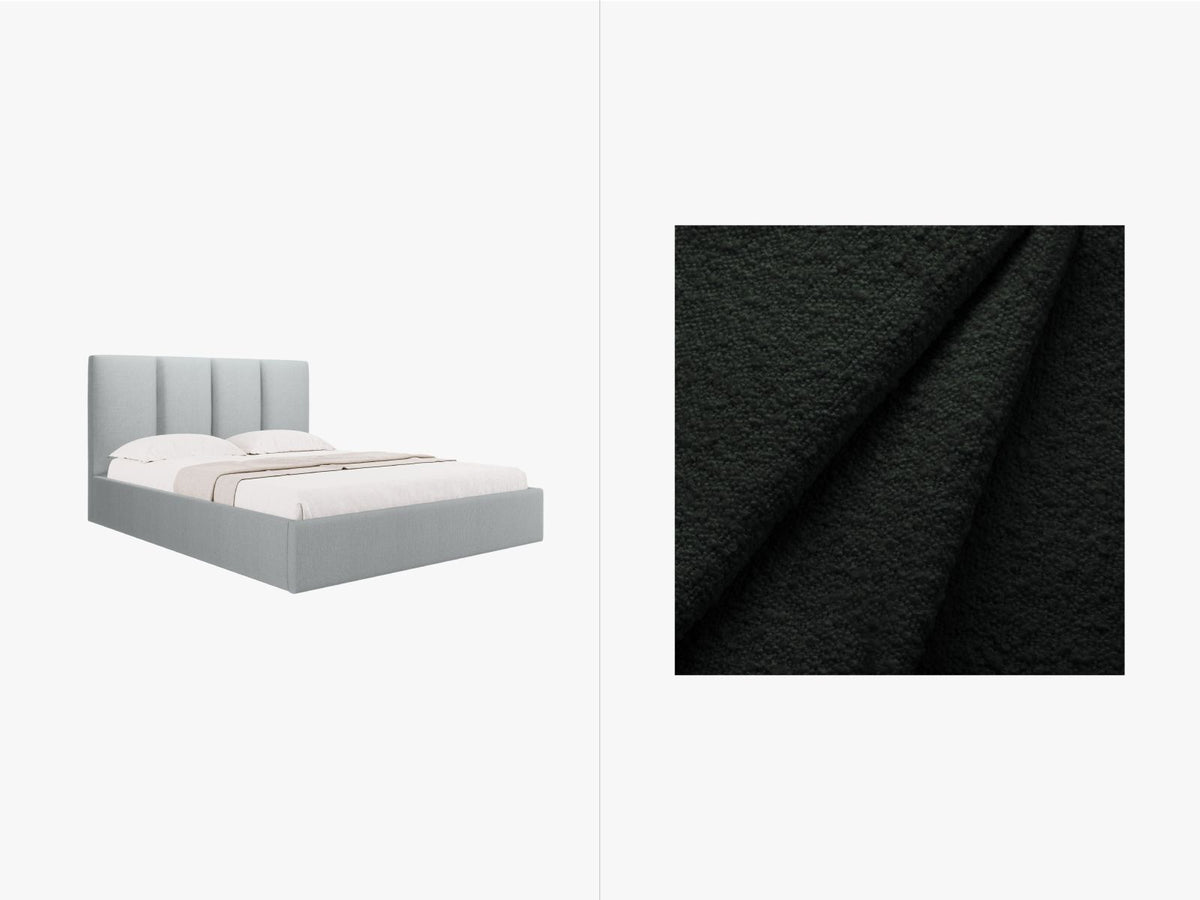 Letto Contenitore con Testata Pyla - Nero 160x200