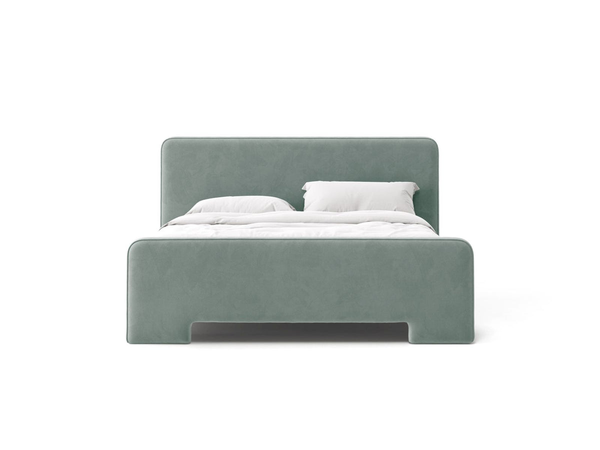 Letto con Testata Eda - Blu Chiaro 180x200
