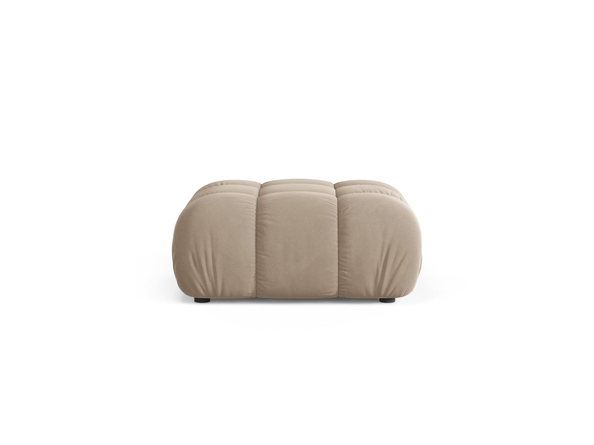 Pouf in Velluto, "Bellis", 1 Posto, 94x94x43 - Beige