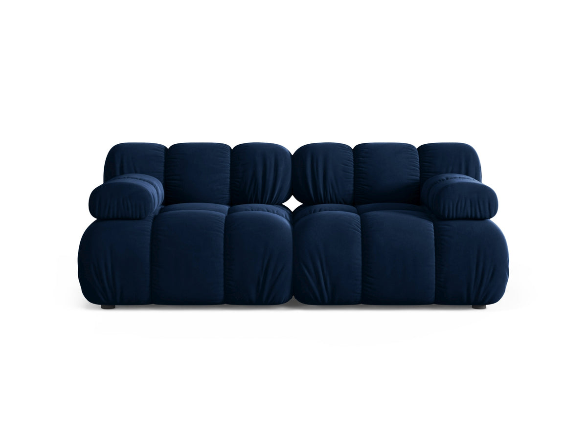 Divano Modulare in Velluto, "Bellis", 2 Posti, 188x94x70 - Blu Royal