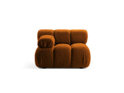 Modulo Sinistro in Bouclé, "Bellis", 1 Posto, 94x94x70 - Mattone