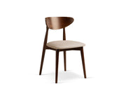 Sedia in Velluto, "Leon", 1 Posto, 47.5x48x79 - Beige Mandorla
