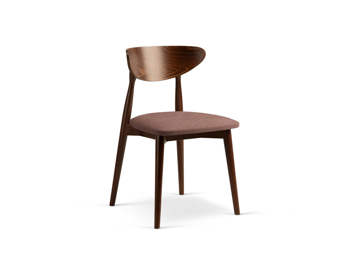 Sedia in Velluto, "Leon", 1 Posto, 47.5x48x79 - Rosa Scuro