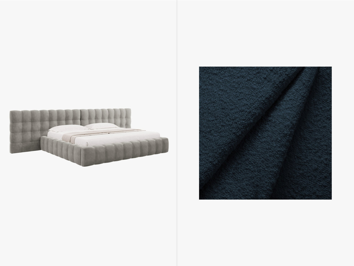 Letto Contenitore con Testata Doppia Mamaia - Blu Scuro 200x200