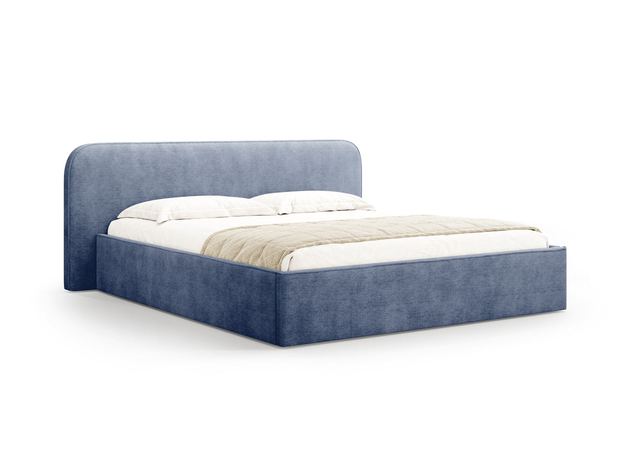 Letto Contenitore con Testata Elizabeth - Blu Scuro 200x200