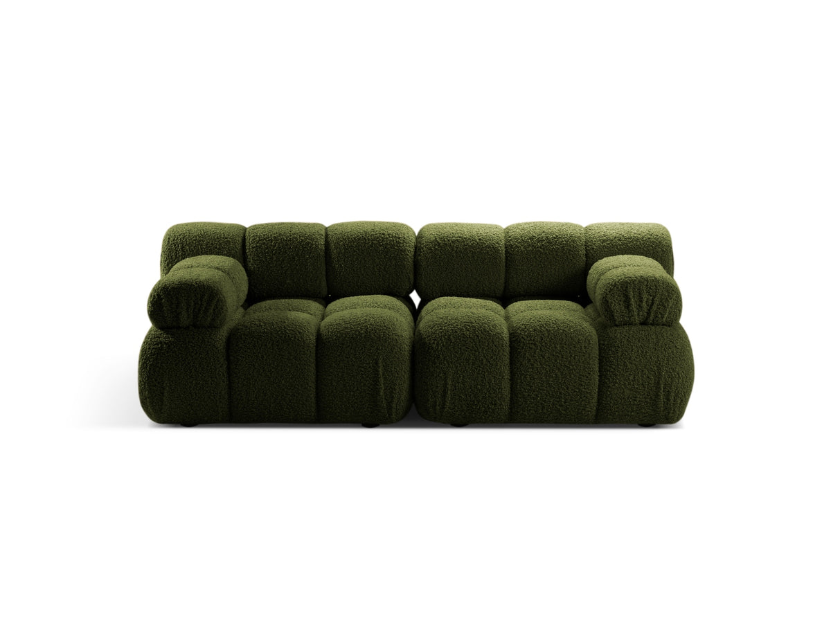 Divano in Bouclé, "Bellis", 2 Posti, 188x94x70 - Verde