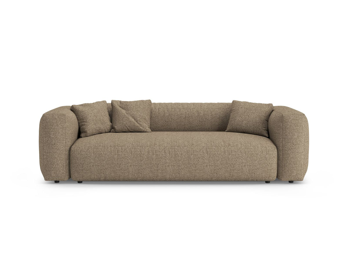 Divano con Funzione Letto, "Martina", 3 Posti, 264x106x75 - Cappuccino